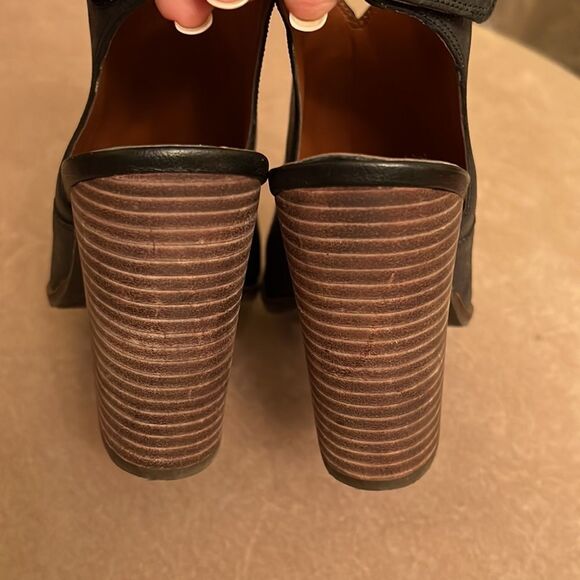 Lucky Brand Sz 9 Lizette Leather Open-Toe Ankle Booties EUC - Picture 6 of 13